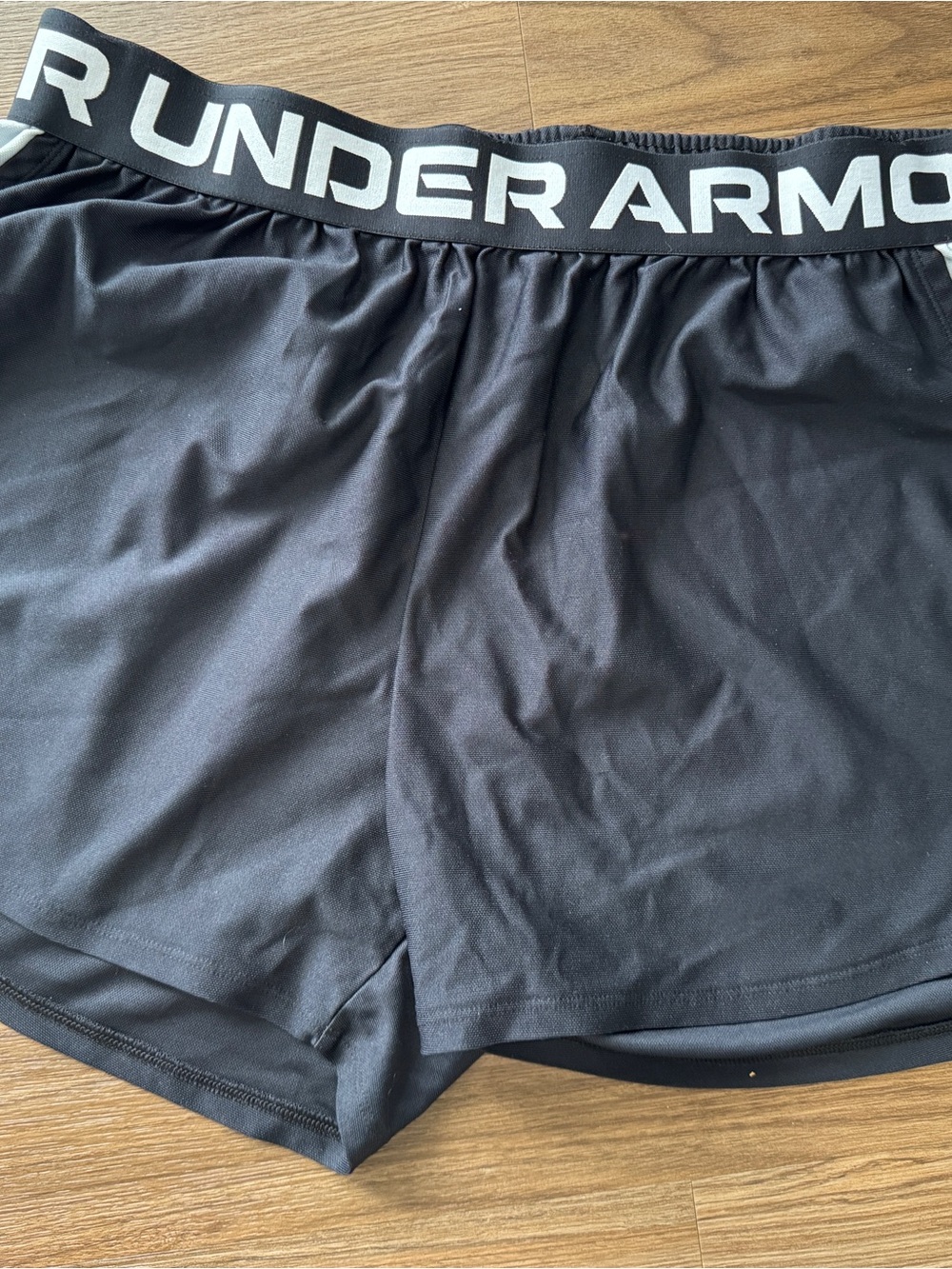 Under Armour Black Women's Athletic Shorts with Branded Waistband